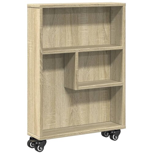  Uska kolica za odlaganje Sonoma hrast 48x13x68 cm Konstruirano drvo Slike