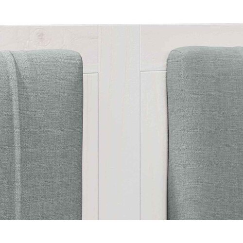  Tapecirani uzglavlje Bijelo 150 cm Čvrsto borovo drvo Slike