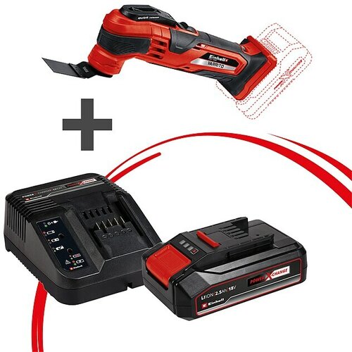 Einhell Power X-Change 18V Set orodij (Akumulatorsko večfunkcijsko orodje Varrito + Starter set) productname.garantie.plussign BAUHAUS garancija 5 let za naprave na električni ali motorni pogon Slike