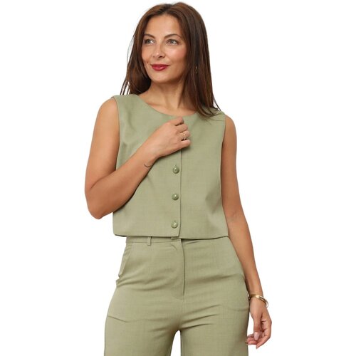 La Modeuse Jakne & Blazerji 72459_P170137 Zelena Cene
