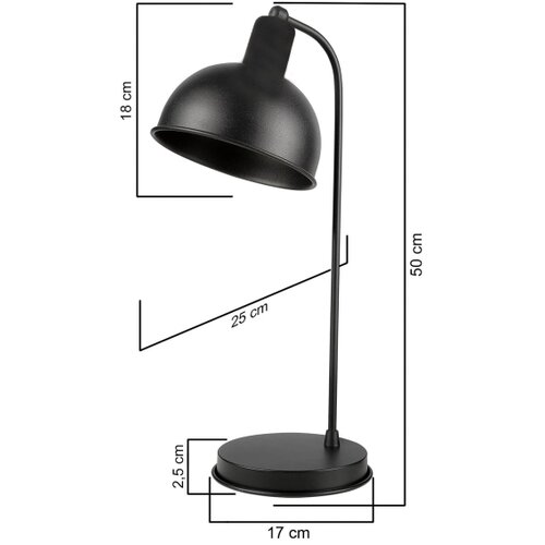  ONLI - Stona lampa ISTANBUL 1xE27/22W/230V 50 cm crna Slike