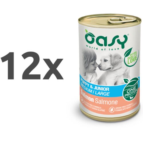 Oasy One Protein Puppy pat&eacute; - losos 12 x 400 g Cene