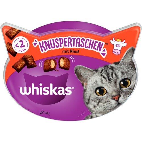  Varčno pakiranje Whiskas prigrizki - Hrustiljavi žepki govedina (8 x 60 g) Cijene