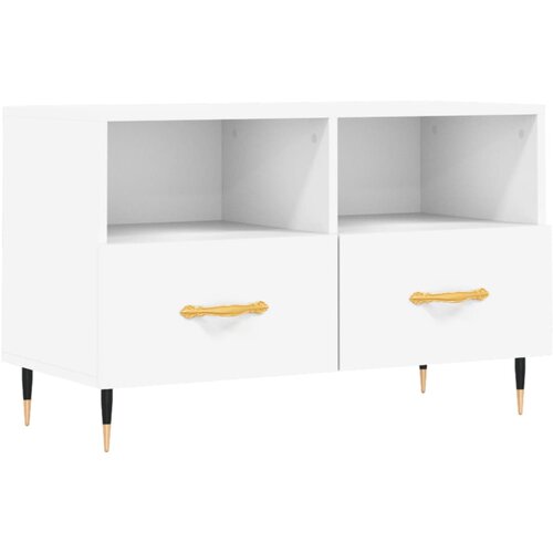 vidaXL TV omarica bela 80x36x50 cm inženirski les, (20913141) Cene
