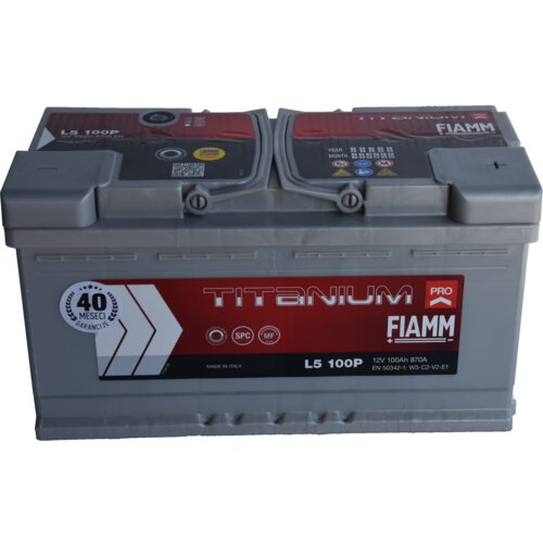FIAMM TITANIUM PRO Akumulator 100Ah 870A/En Cene