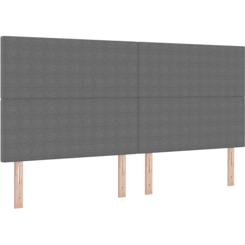  Krevet na podlo&amp;scaron;ku s madracem i LED svjetlom Sivi 200x200 cm Žoržet tkanina Slike