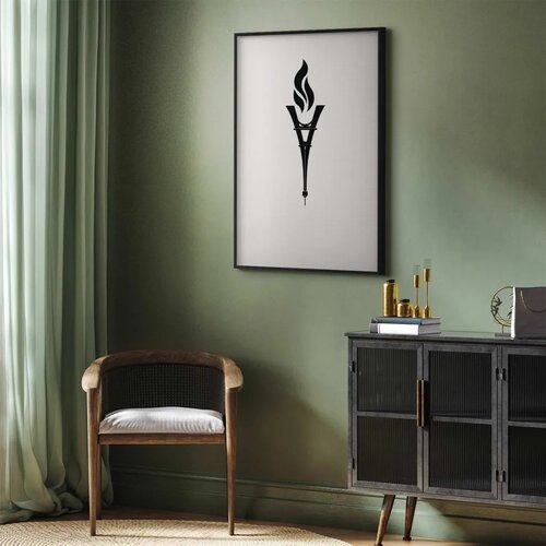  Plakat - Torch Shaped Like the Eiffel Tower 21x30 Crni okvir Slike