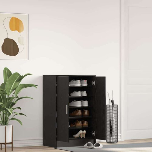 Ormarić za cipele crni hrast 60 x 35 x 92 cm od iverice Slike