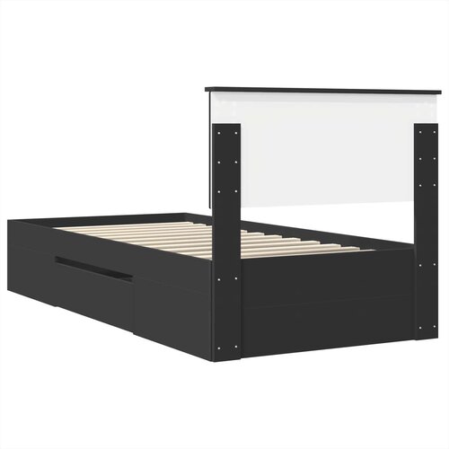  Krevetna konstrukcija Crna 80 x 200 cm Konstruirano drvo Slike