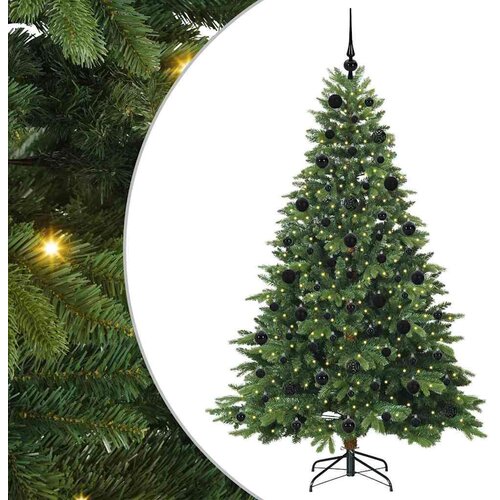 VidaXL Umjetno božićno drvce s stalakom Zelena 210 cm PE i PVC Slike