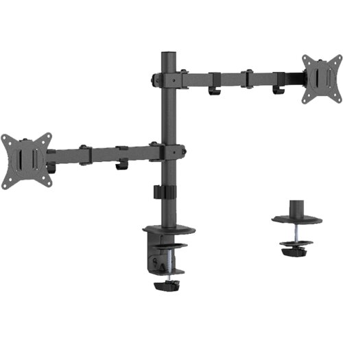  NOSAČ ZA DVA MONITORA GEMBIRD MA-D2-03, montaža na stol, tilt, swivel), 17”-32”, up to 9 kg Cijene