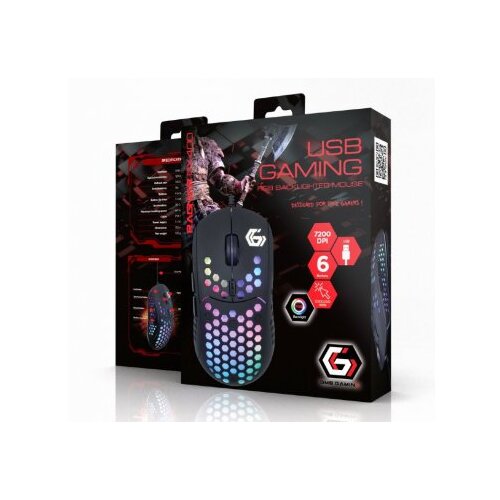 Gembird MUSG-RAGNAR-RX400 RGB Gaming črna mi&amp;scaron;ka, (5000115321) Slike