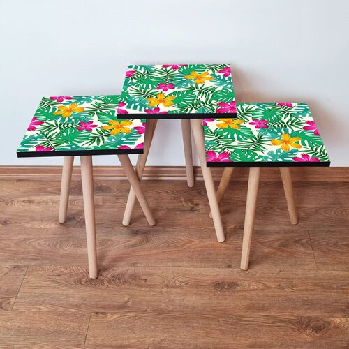 Hanah home set klub stočića 3Shp349, 3 komada, Šarena Cene