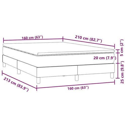  Krevet s oprugama i madracem ružičasti 160x210 cm bar&amp;scaron;unasti Slike