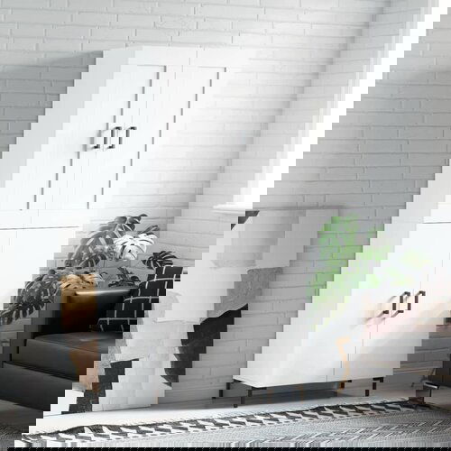vidaXL Visoka komoda bijela 69 5x34x180 cm konstruirano drvo Cene