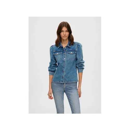 Selected Femme Jeans srajca Karna 16088227 Modra Regular Fit