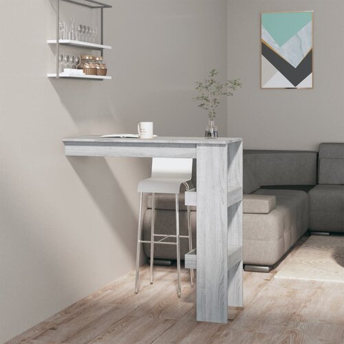 VidaXL zidni barski stol boja hrasta 102x45x103,5 cm konstruirano drvo Slike
