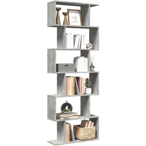 vidaXL Pregrada / regal za knjige 6 razina sivi 70x24x193 cm drveni Cijene