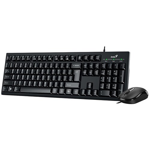 Genius KM-100SE USB YU Crna tastatura + USB crni mi&amp;scaron; Slike