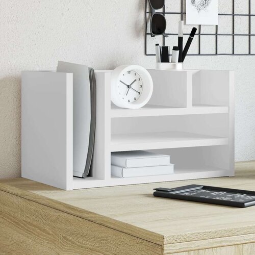  Organizator za stol bijeli 44 5 x 24 x 25 cm konstruirano drvo Slike