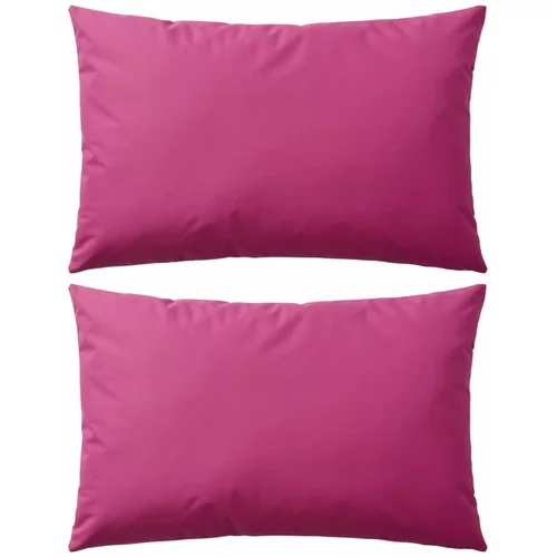 vidaXL Vrtni jastuci 2 kom 60 x 40 cm ružičasti