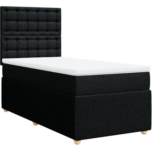 Maison Chic Box spring postelja - Vzmetna postelja z vzmetnico črn 90x190 cm blago SL10409, (21885756) Cene