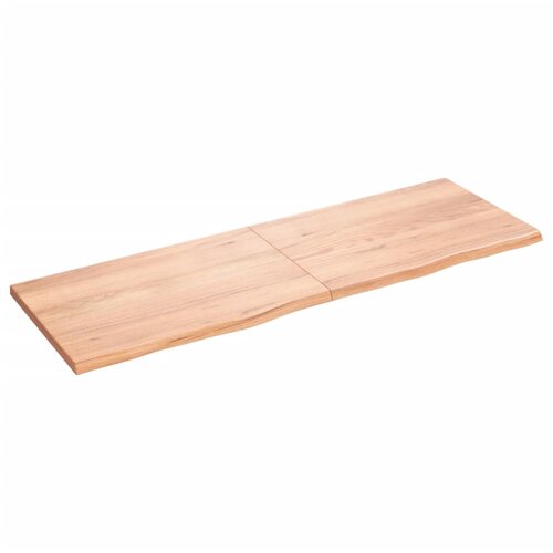 Maison Chic Stenska polica - Viseča Polica svetlo rjava 180x60x(2-4) cm trdna hrastovina, (21784867) Cene