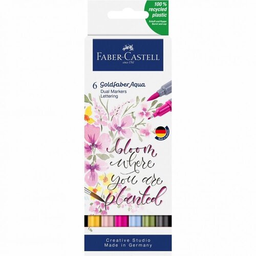 Faber-Castell Akvarelni markerji Goldfaber Aqua Dual set Lettering - 6 kos Cene
