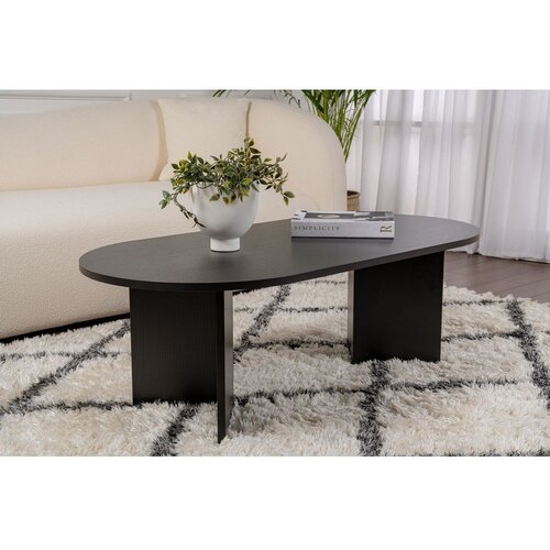 Kalune Design Črna klubska mizica v mat dekorju 60x119 cm Sable &amp;ndash; Slike