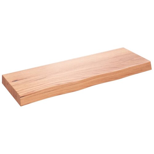  Zidna polica svjetlosmeđa 80x30x(2-6) cm obrađena hrastovina Slike