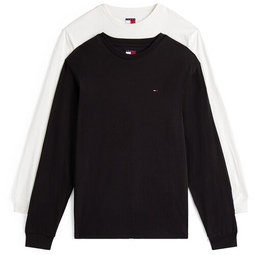 Tommy Jeans Majica črna / off-bela Slike