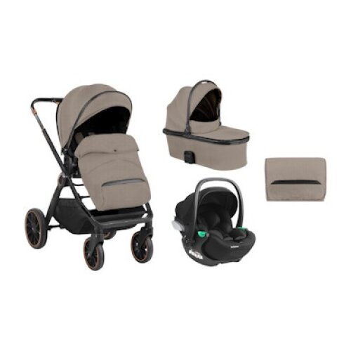 Kikka Boo Kolica Tiffany 3in1 premium set sa autosedi&amp;scaron;tem I-Xtend I-size i tvrdom korpom Beige ( KKB20153 XTSET ) Slike