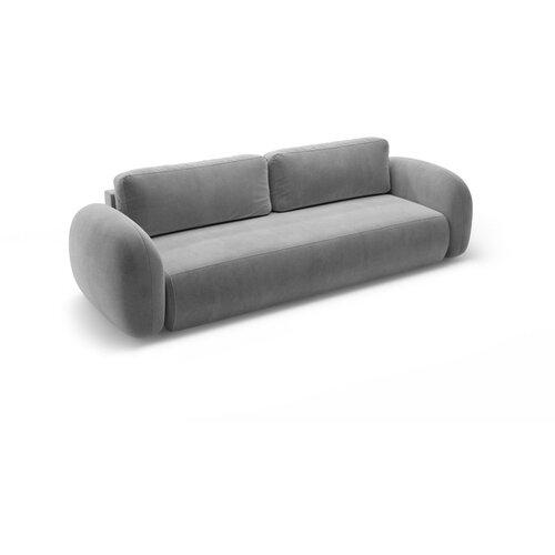Cosmopolitan Design Temno siva žametna raztegljiva/s prostorom za shranjevanje sedežna garnitura 262 cm Tonale &amp;ndash; Slike