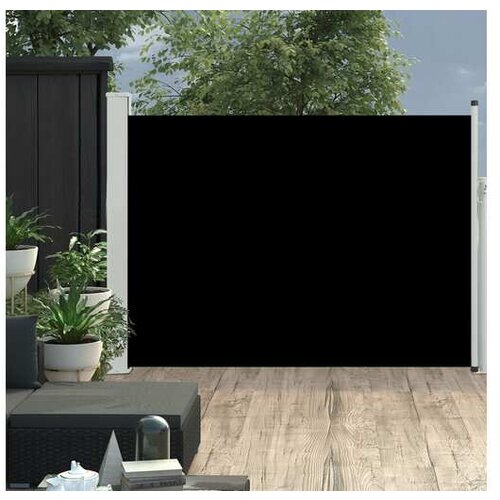 vidaXL Uvlačiva bočna tenda za terasu 120 x 500 cm crna Cijene
