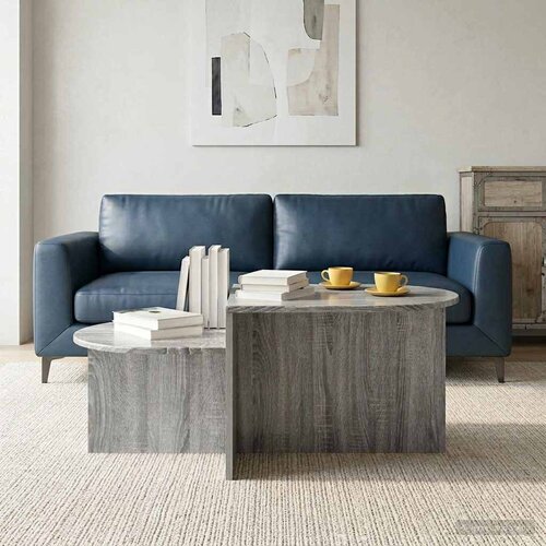  Kava Stol Siva sonoma 100 x 50 x 40 cm Konstruirano drvo Slike