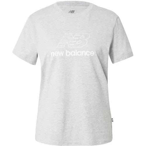 New Balance Majica siva melange / bijela