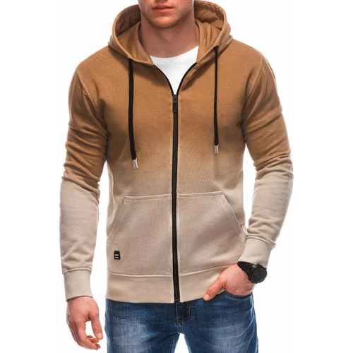 Edoti Men's unbuttoned hooded sweatshirt OM-SSWS-0127