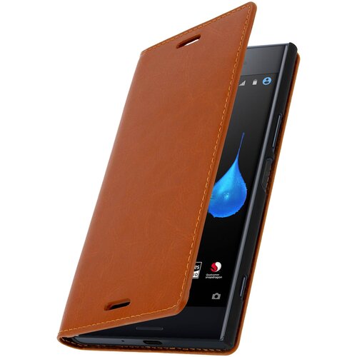 AVIZAR prevleka iz pravega usnja sony xperia xz premium case držalo za kartice video stojalo tan, (20526556) Cene