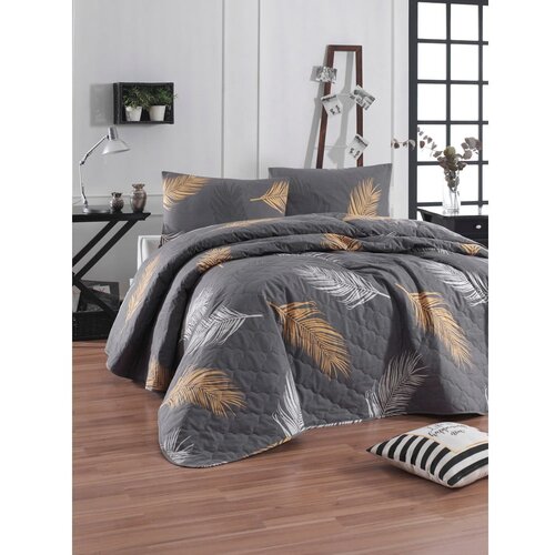 EnLora Home sivi prekrivač s 2 jastučnice od ranforce pamuka Olivia, 225 x 240 cm Slike