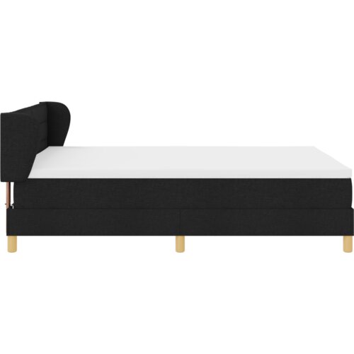 Box Spring Krevet s Madracem - Crna 160x200 cm Tkanina Slike
