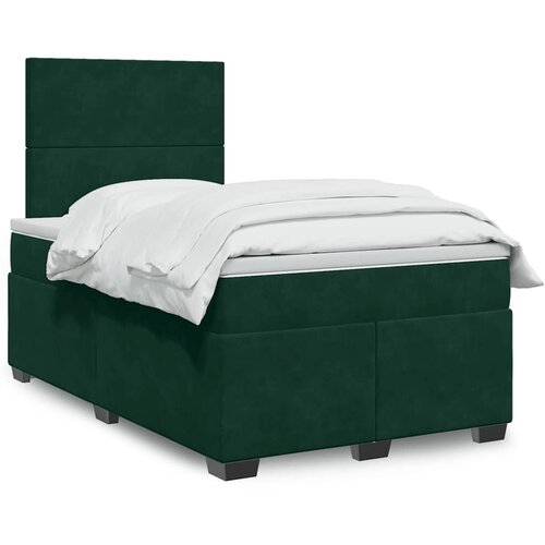  box spring s madracem tamnozeleni 120x190 cm baršunasti Cene