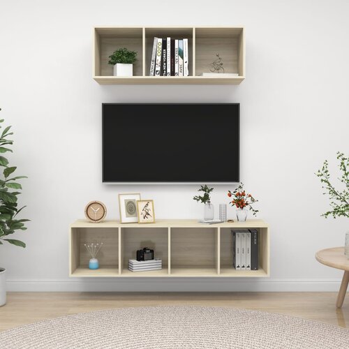 vidaXL 2-dijelni set TV ormarića boja hrasta sonome od iverice Cijene