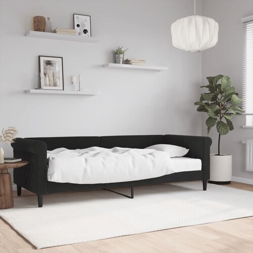  Dnevni krevet s madracem crni 80 x 200 cm bar&scaron;unasti Cijene