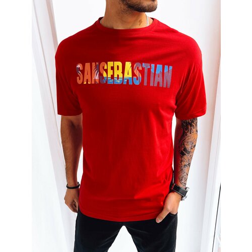 DStreet Red men's T-shirt with print Slike