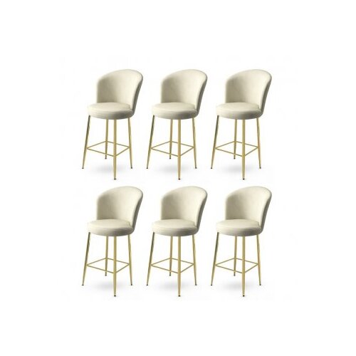 Hanah home set barskih stolica Alte, 6 dijelova, krem-zlatna Cijene