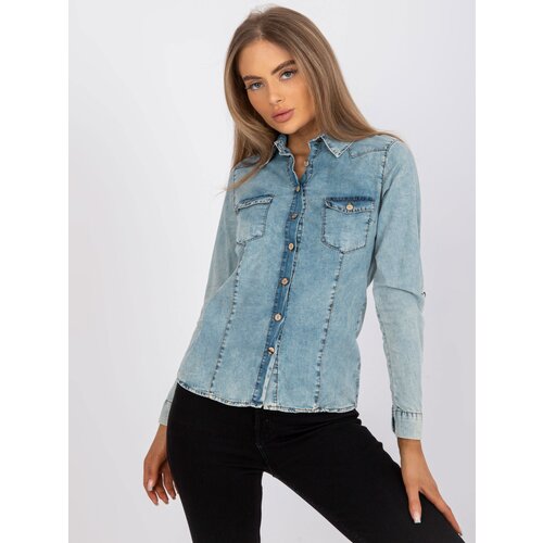 RUE PARIS Shirt-RO-KS-GMK-4009.95-light blue Cene