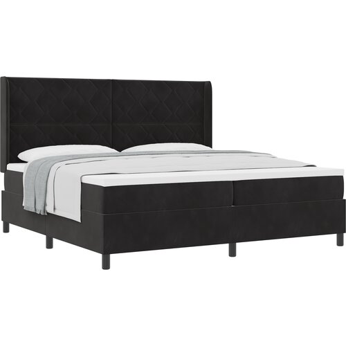 vidaXL Box Spring Postelja z Mattresom Črna 200x200 cm Žamet, (22050960) Cene