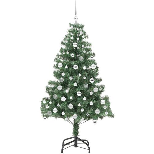 VidaXL Božićno drvce s 300 LED svjetlima s stalakom Zelena 180 cm PVC Slike