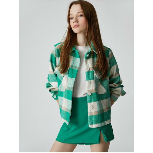 Koton Winter Jacket - Green - Regular Slike
