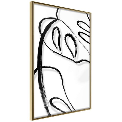  Poster - Painted Monstera Leaf 40x60 Slike